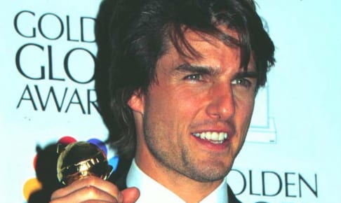 ゴールデン・グローブ賞受賞時のトム・クルーズ