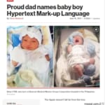 「HTML」と名付けられた赤ちゃん