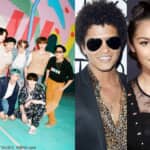 （左から）BTS、ブルーノ・マーズ、オリヴィア・ロドリゴ