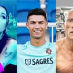 左からアリアナ・グランデ、クリスティアーノ・ロナウド、ザ・ロック（ドウェイン・ジョンソン）