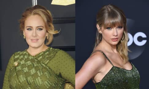 アデル（左）、テイラー・スウィフト