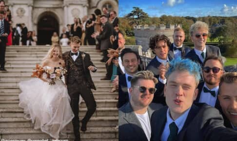 長年の恋人と結婚したことが明らかとなったジェイムズ・マクヴェイ（左の写真）