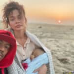 （左から）ニック・キャノン、アリッサ・スコット、息子ゼンくん