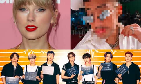 テイラー・スウィフト（左上）、BTS（下）