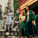 「今、私たちの学校は…」（左）、「イカゲーム」