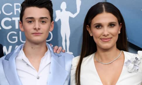 ノア・シュナップ（左）、ミリー・ボビー・ブラウン Photo： David Fisher/Shutterstock