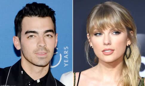 ジョー・ジョナス（左）、テイラー・スウィフト