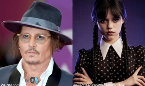 ジョニー・デップと、「Wednesday（原題）」ジェナ・オルテガ