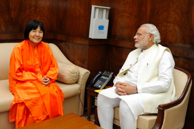 相川圭子と、インドの首相ナレンドラ・モディ