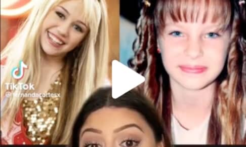 TikTokユーザーのフェルナンダ（中央）と、マイリー・サイラス（左上）と、ベリンダ（右上）