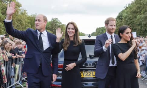 左からウィリアム皇太子、キャサリン妃、ヘンリー王子、メーガン妃 Photo: Chris Jackson WPA Pool/Shutterstock