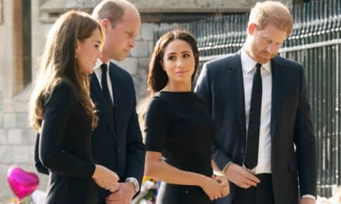 左からキャサリン妃、ウィリアム皇太子、メーガン妃、ヘンリー王子 Photo: Shutterstock