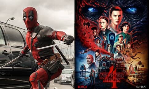 映画『デッドプール』（Photo: Moviestore/Shutterstock）と、「ストレンジャー・シングス 未知の世界」