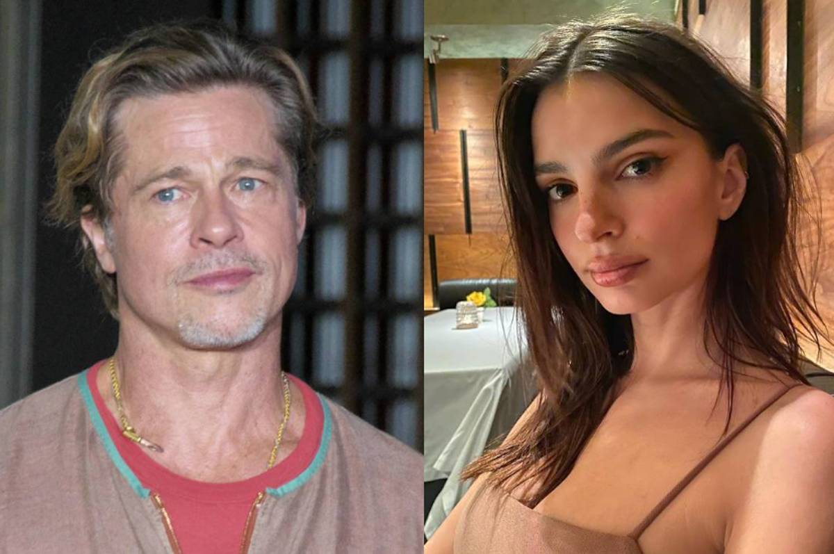 ブラッド・ピット（左）、エミリー・ラタコウスキー Photo： Keizo Mori/UPI/Shutterstock, @emrata / Instagram