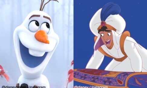 『アナと雪の女王』のオラフと、『アラジン』