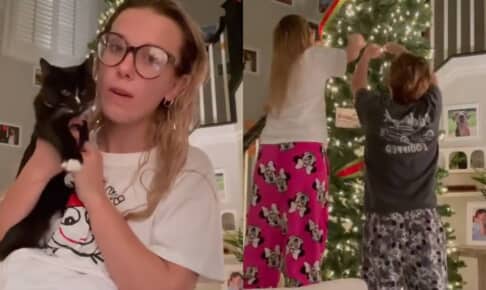 一足先にクリスマスの準備をするミリー・ボビー・ブラウンとジェイク・ボン・ジョヴィ