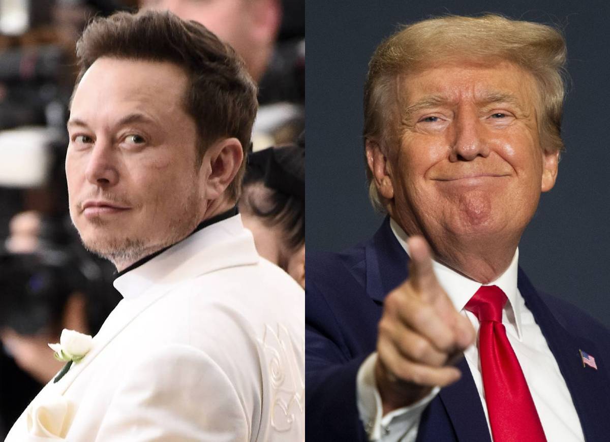 ツイッター社を買収したイーロン・マスク（左）、ドナルド・トランプ Photo： Steven Ferdman, Bonnie Cash/UPI/Shutterstock