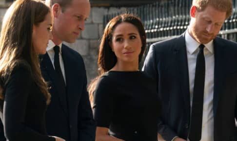 左からキャサリン妃、ウィリアム皇太子、メーガン妃、ヘンリー王子 photo : Shutterstock