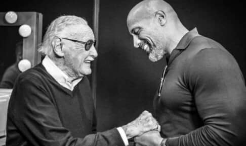 スタン・リーとドウェイン・ジョンソン