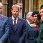 左からウィリアム皇太子、ヘンリー王子、メーガン妃、キャサリン妃 photo : Shutterstock