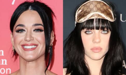 ケイティ・ペリー（Photo: Image Press Agency/NurPhoto/Shutterstock）と、ビリー・アイリッシュ（Photo: Chelsea Lauren/Shutterstock）