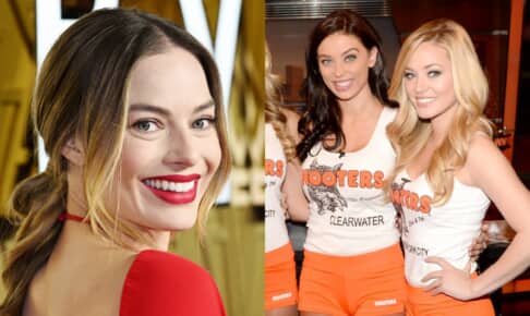 マーゴット・ロビー（Photo: Anthony Harvey/Shutterstock）と、フーターズ・ガール（Photo: Startraks/Shutterstock）
