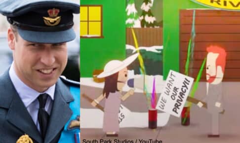 ウィリアム皇太子と、「サウスパーク」 Photo: Vianney Le Caer/Shutterstock, South Park Studios / YouTube