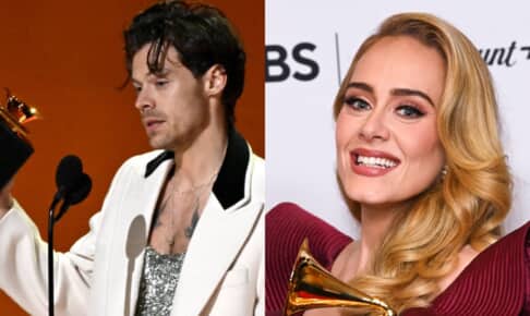 ハリー・スタイルズと、アデル Photo: Rob Latour/Shutterstock, David Fisher/Shutterstock