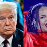 ドナルド・トランプとリアーナ Photo: Shutterstock, John Angelillo/UPI/Shutterstock