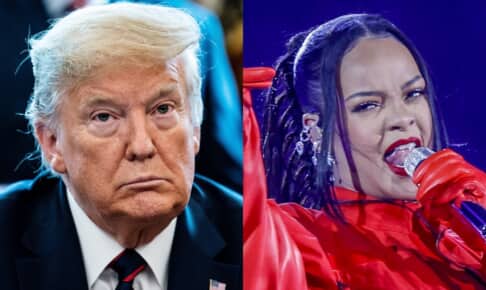 ドナルド・トランプとリアーナ Photo: Shutterstock, John Angelillo/UPI/Shutterstock
