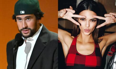 バッド・バニー（左）、ケンダル・ジェンナー Photo： Rob Latour/Shutterstock, @kendalljenner / Instagram