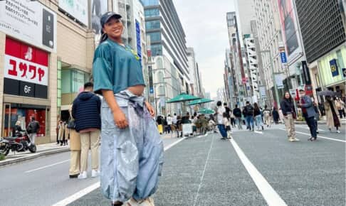 銀座を訪れた大坂なおみ