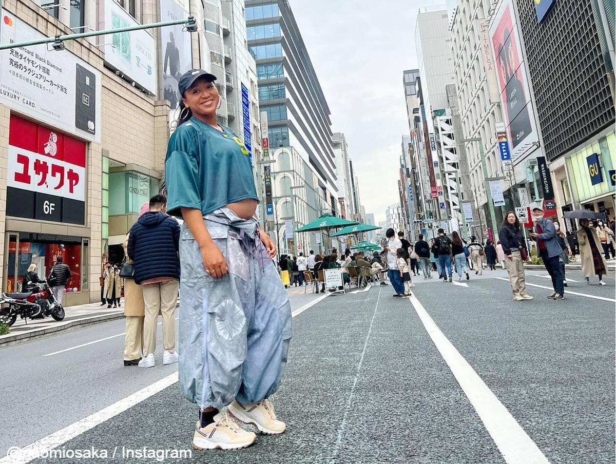 銀座を訪れた大坂なおみ