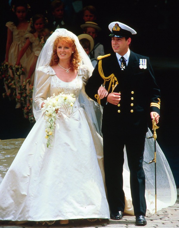 セーラ・ファーガソンとアンドルー王子の結婚式（1986年） Photo: Shutterstock