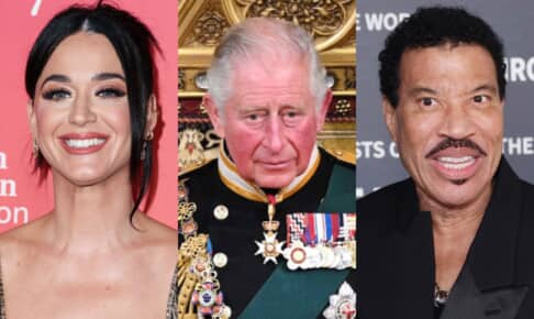 左からケイティ・ペリー、チャールズ国王、ライオネル・リッチー Photo: Image Press Agency/NurPhoto/Shutterstock, Tim Rooke/Shutterstock, Shutterstock, CraSH/imageSPACE/Shutterstock