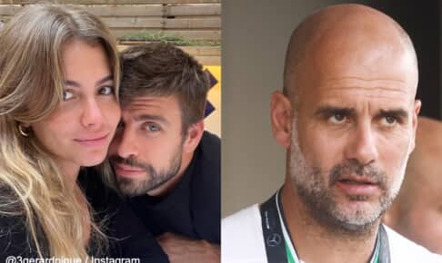 左からクララ、ジェラール・ピケ、ジョゼップ・グアルディオラ Photo: @3gerardpique / Instagram, Beata Zawrzel/NurPhoto/Shutterstock
