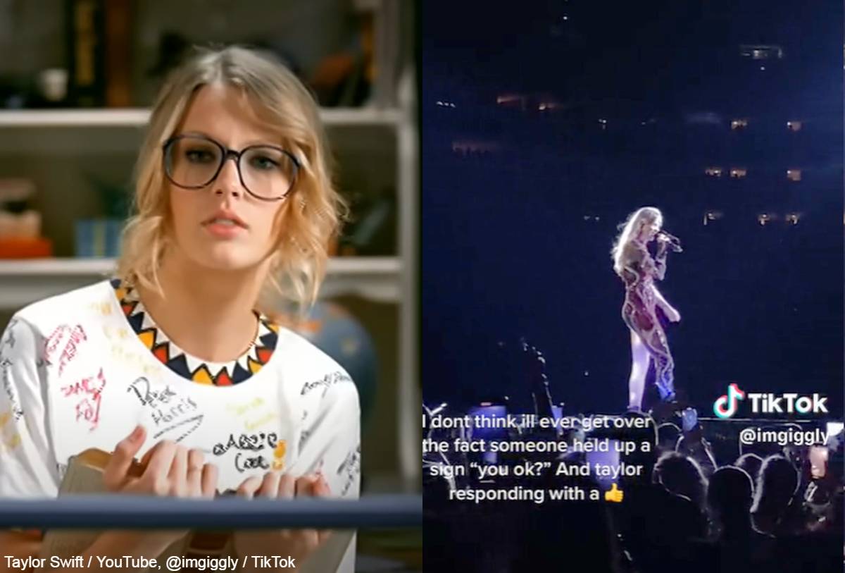 テイラー・スウィフトがファンに見せた反応とは？ Taylor Swift / YouTube, @imgiggly / TikTok