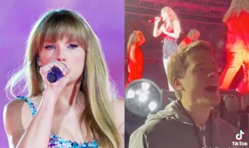 テイラー・スウィフトと、デイヴィス・ペリゴ Photo: Mike Dunn/Shutterstock, @sobaditsgoodwithryanb / TikTok