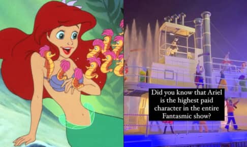 アニメ版アリエル（左）と「ファンタズミック！」のワンシーン Photo： Snap/Shutterstock, @benchlandia / TikTok