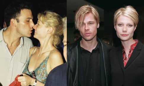 グウィネス・パルトロウ＆ベン・アフレック（photo : Alex Berliner/BEI/Shutterstock) グウィネス・パルトロウ＆ブラッド・ピット（photo : Charles Sykes/Shutterstock)