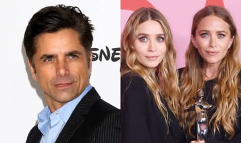ジョン・ステイモスと、オルセン姉妹 Photo: MediaPunch/Shutterstock, Stephen Lovekin/Shutterstock