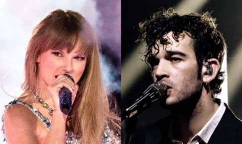 テイラー・スウィフトと、The 1975のマシュー・ヒーリー Photo: Casey Flanigan/imageSPACE/Shutterstock, Brian J Ritchie/Hotsauce/Shutterstock