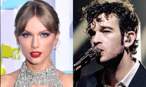 テイラー・スウィフト（左）、マシュー・ヒーリー Photo： Stephen Lovekin/Shutterstock, Brian J Ritchie/Hotsauce/Shutterstock