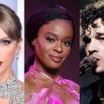 左からテイラー・スウィフト、アジーリア・バンクス、マシュー・ヒーリー Photo: Stephen Lovekin/Shutterstock, Kristina Bumphrey/Shutterstock, Brian J Ritchie/Hotsauce/Shutterstock