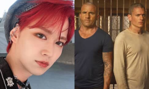 JO1 白岩瑠姫（左）、ドミニク・パーセル（右から2人目） Photo： @official_jo1 / Twitter, Fox/Kobal/Shutterstock