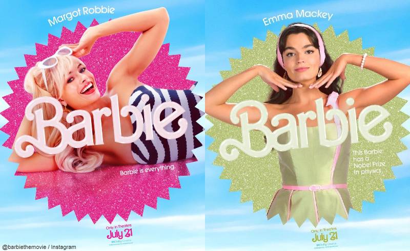 意外と似ていない（？）マーゴットとエマ @barbiethemovie / Instagram