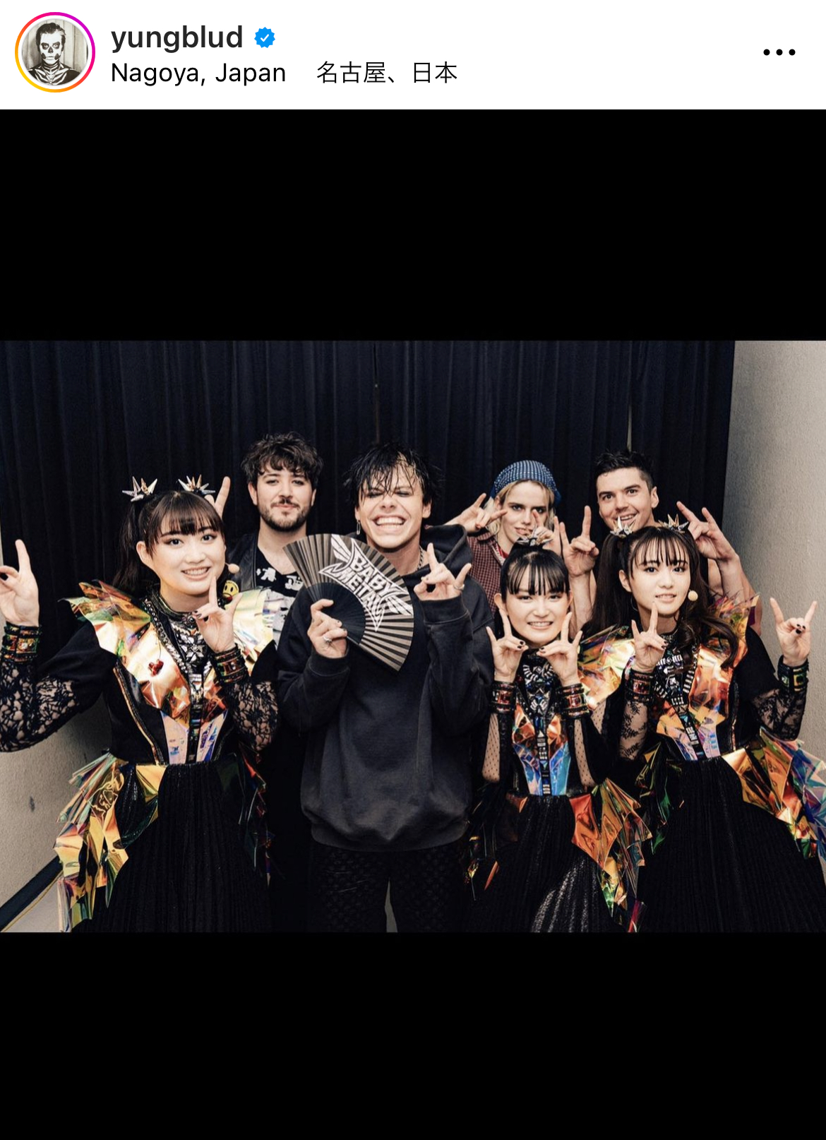 BABYMETALとの写真もInstagramに投稿しているYUNGBLUD（@yungblud / Instagram）