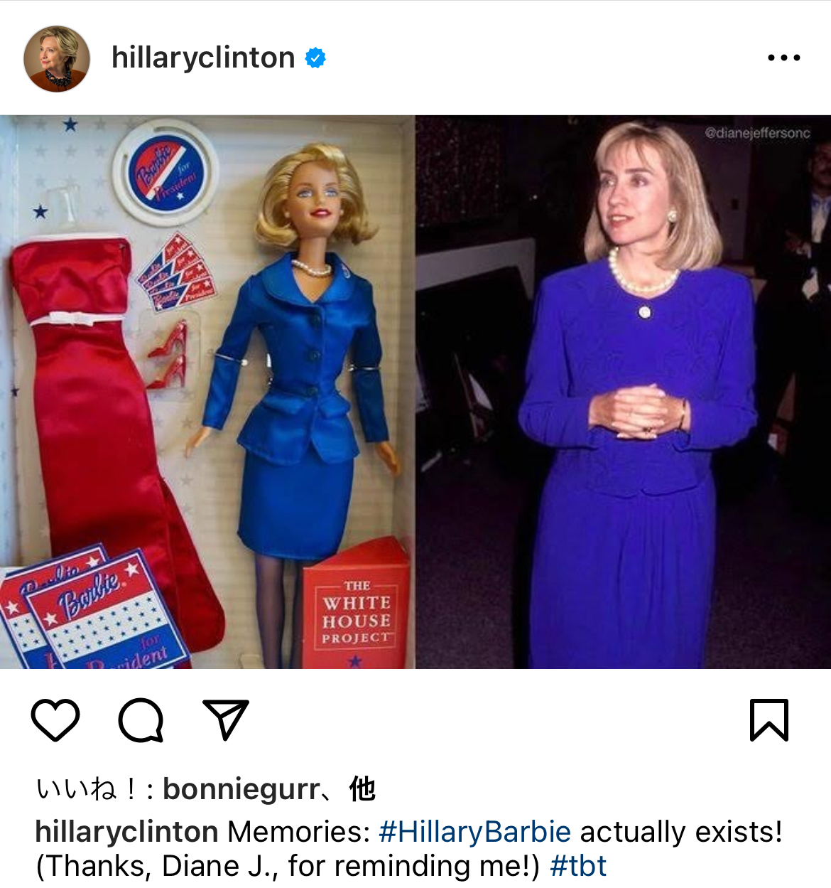 @hillaryclinton / Instagram