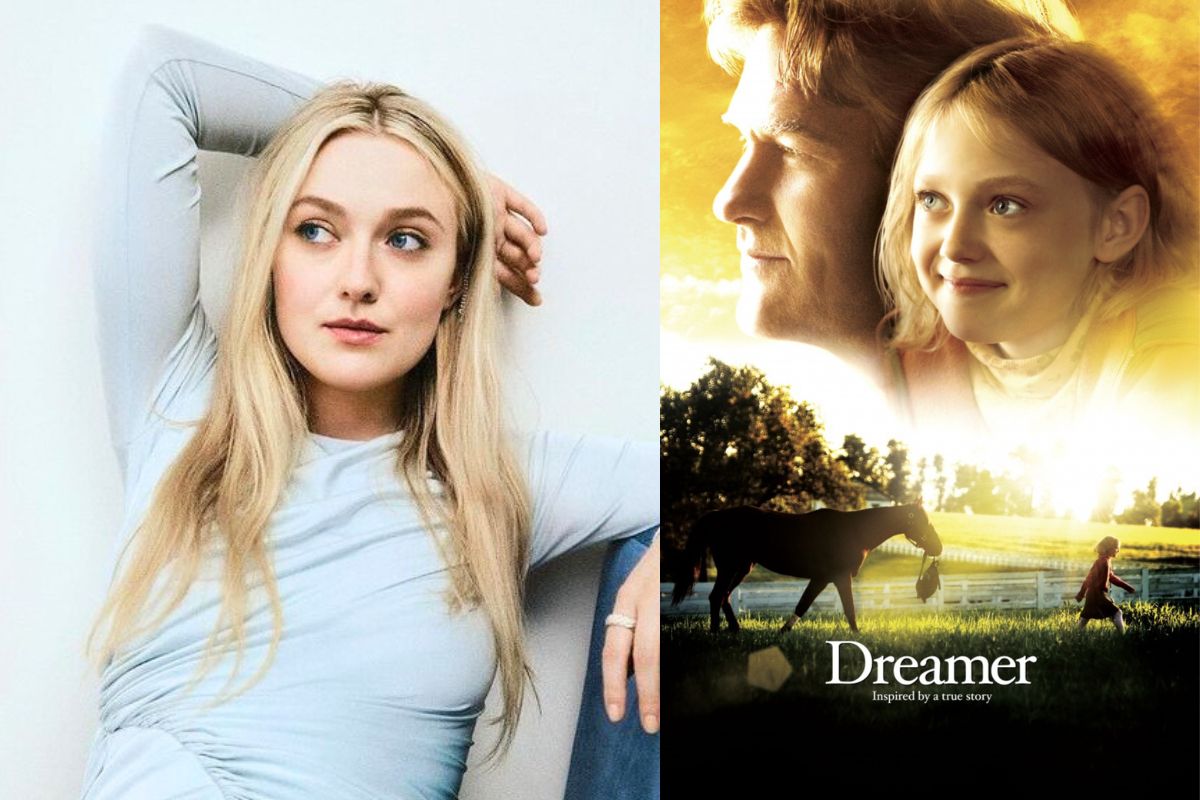 Photo: @dakotafanning / Instagram、Poster: (C) 2005 Dreamworks LLC.